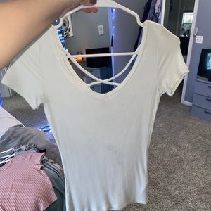 Hollister White Tight Shirt